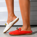 Luxury Slides Women Mules Summer Sandals flat Leather slippers Multicolor designer brand shoes