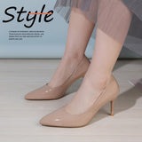 Breakj 2025 New Red-Soled High-End Temperament Single-Shoe Black Large-Size Pointed High Heels Fine Heel