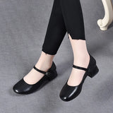 Head Flat Shoes Women's Shoes 2023 Spring And Summer New Comfortable Low-Heeled Doll Shoes Velcro Round Buckle Shallow
