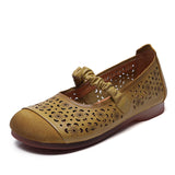 Breakj Cowhair Retro Flat-Soled Sandals Women 2025 Summer New Casual Comfortable Soft-Soled Mother