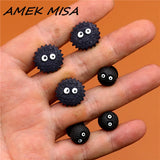 Sale 1pcs Novel Spirited and Away Shoe Charms Accessories Cute Black Elf Shoe Decoration for croc jibz Kid's Party