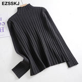 Autumn winter thick Sweater Pullovers Women Long Sleeve casual 2021 turtleneck warm basic Sweater knit Jumpers