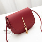 Tassel Women Crossbody Bag PU Leather Small Flap Messenger Bag for Ladies Sling Bag Mobile Phone Wallet Handbags