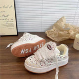 Breakj Niche Design Cranberry New Board Shoes Female Small White Shoes Platform Lightweight And Versatile Students Increase Fashion