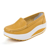 Shoes Loafers For Women 2021 Wedges Sneakers Floral Single Woman White Shoes Platform Breathable Female Vulcanized
