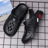 Breakj Summer New Men's Hole Shoes Breathable Beach Shoes Outdoor Half Drag Bag Head Personality Cold