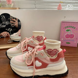 2022 Lolita shoes new pink platform sneakers sweet purple Japanese Women shoe college girls Tennis shoes Women's sports