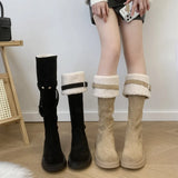 Breakj Heel Over The Knee Boots And Wool Wool Boots Women Shoes 2023 New Autumn And Winter Snow Boots Tube Knight