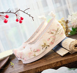 Breakj Shoes Hanfu Shoes Ancient Style Female Embroidered Cloth Shoes Inside The Raised Head Ancient Costume Shoes Cloth Shoes