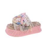 Breakj Celebrity Beach Slippers Children Summer Wear 2023 New Versatile Flip-Flops Bow