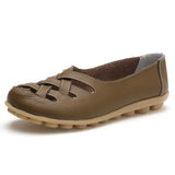 Women Sandals Summer Shoes 2020 New Female Fashion Split Leather Loafers Hollow Out Soft Bottom Nurse Working Flat