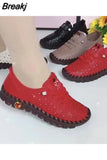 Spring Sneakers Women Shoes Platform Loafers Casual Lace Up Leather Flat Slip-On Mom Shoe Mujer Zapatos Chaussure