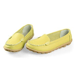 Sale Genuine Leather Women Shoes 2017 Fashion Lace up Casual Flat Shoes Peas Non-Slip Outdoor Shoes Plus Size 34