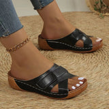 Breakj Women's Slope And Slippers 2025 Summer New Large-Size Casual Slippers Women's Thick Soles Light Cool Drag Women's