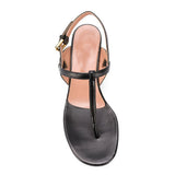 Fashion Clip Toe Sandals Thick Heel T-Belt Large-Size Women's Shoes