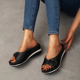 Breakj Summer New Large-Size Slope And Slippers Women's Casual Fashion Thick Bottom Slope With A Word With Women's