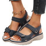 Breakj Asia Large-Size Magic Sticker Sports Wind Thick-Soled Sandals Women One Word Toe Beach Cool Drag