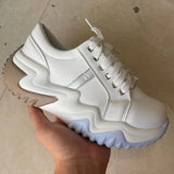 Breakj Sneakers Women's Autumn New 43 Large-Size Leisure Thick-Soled Jagged Old Shoes Single