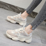 Brand Chunky Sneakers Women Fashion 2021 Trend Purple Summer Shoes Outdoor Jogging Sneakers Mesh Breathable Casual