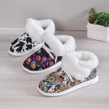 Autumn And Winter New Cloth Cotton Shoes Leisure Snow Shoes Low-Top Velveteen Women's Cotton Shoes Large-Size