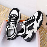 Breakj Women's Shoes With Thick-Bottomed Old Dad Shoes 2025 Summer New Fashion Lace-Up Single Shoes For Students Casual Sports