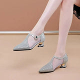 Bottes Women Fashion Shining High Quality Lace Up Shoes for Autumn Lady Casual Red Winter Leather Heel Boots Zapatos