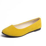Spring Autumn Women Shoes Flock Flats Comfortable Flat Shoes Women Flats Loafers Shallow Slip on Shoes Red Black Plus