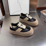 Breakj Version Of Pure Color Bread Shoes Female Dad Shoes Comfortable And Versatile Thick Platform Student Couples Commuting Fashion Hot