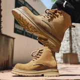 Breakj Martens Couples Fall 2024 Short Boots Fashion Ready Large Yellow Boots British Style Work Boots