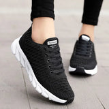Plus Size 42 Breathable Mesh Platform Sneakers Women Slip on Soft Ladies Casual Running Shoes Woman Knit Sock Shoes