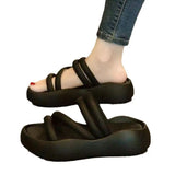 New Pregnant Women Step On Excrement Slippers Female Summer Wear Platform Beach Sandals Fashion Women