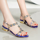 Flat-Bottomed Water Drill Sandals Women's Bohemian Sandals Foreign Style Fashion Women's Sandals Anti-Skid In The Summer Of
