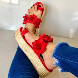 2022 Hot Sales Woman Sandals Platform Flower Slipper Casual Beach Flip Flops Sandals Women Summer Sexy High Heel