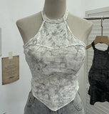 Thai Babes Hanging Neck Slings Slings Tlit Holes Made Old Bare Back Short With Thoracic Tops