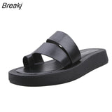 Non-slip Outer Beach Sandals Women's Slippers Summer Color Matching Platform Ladies Sandals Herringbone Flip Flops