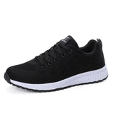 Casual Shoes Fashion Breathable Walking Mesh Lace Up Flat Shoes Sneakers Women 2019 Tenis Feminino White Vulcanized
