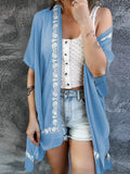 Casual Loose Doll Sleeve Beach Cardigan Top Summer Women Vintage Graphic Print Shirt 2022 Elegant Fashion Vacation Shirt