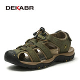 New Male Shoes Genuine Leather Men Sandals Summer Men Shoes Beach Sandals Man Fashion Outdoor Casual Sneakers Size
