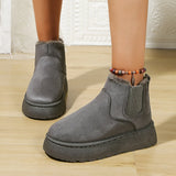 Breakj Velvet Round Head Jacket Cotton Boots 2025 Autumn And Winter New 44 Large Thick Snow Boots