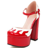 2022 Brand High Heeled Women's Sandals Buckle Shallow Platform Shoes For Woman Elegant Trendy Wedding