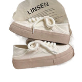 Breakj New Canvas Shoes Women's Platform Increased De Training Shoes College Wind Small Students Commute Small Red Book Hot