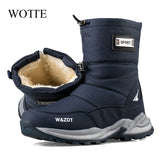 Men's Boots 2021 New Winter Shoes Men Snow Boots Waterproof Non-slip Thick Fur Winter Boot For -40 Degrees Platform