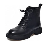 Martin Boots Girls 2023 Autumn And Winter New Tie With Casual Head Cowhide Short Boots Comfortable Cotton