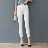 Pencil Pants 2020 Office Lady Fashion Work Wear Trousers Business Ladies Korean Style Female Black Navy blue White