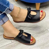 Lazy Shoes Woman Flatform Beach Women Leather Slippers Slides Sandals Summer Plus Size Sandalias Mujer Sapato
