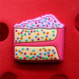 PVC Croc Shoe Charms Red Heart Cake Van Ice Cream Cart Slippers Decorations Accessories for Jibz Kids Party Gifts