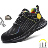 Footwear Man Work Shoes Men's Cushioning Safety Shoes Indestructible Lightweight Men Boots Steel Toe Shoes
