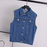Jeans Jacket Summer Autumn Sleeveless Casual Short Jackets Chaqueta Mujer Casaco Jaqueta Feminina Women Coat Ladies