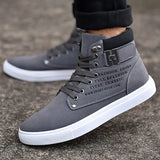 Spring Style English Frosted Belt Buckle Men's High Upper Shoes Popular Men's Shoes Men's Board Shoes A862 Men's