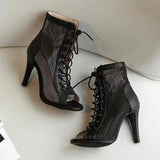 Breakj Spring New Net Shoes Fashion Net Noodle Fish Mouth Fine High Heel Sexy Sandals Women
